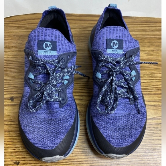 Merrell Women's Vibram Running Shoes Athletic Mag 9 blue Purple gray Size 8.5 M - Picture 1 of 12